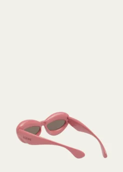LoeweInflated Pink Acetate Cat-Eye Sunglasses