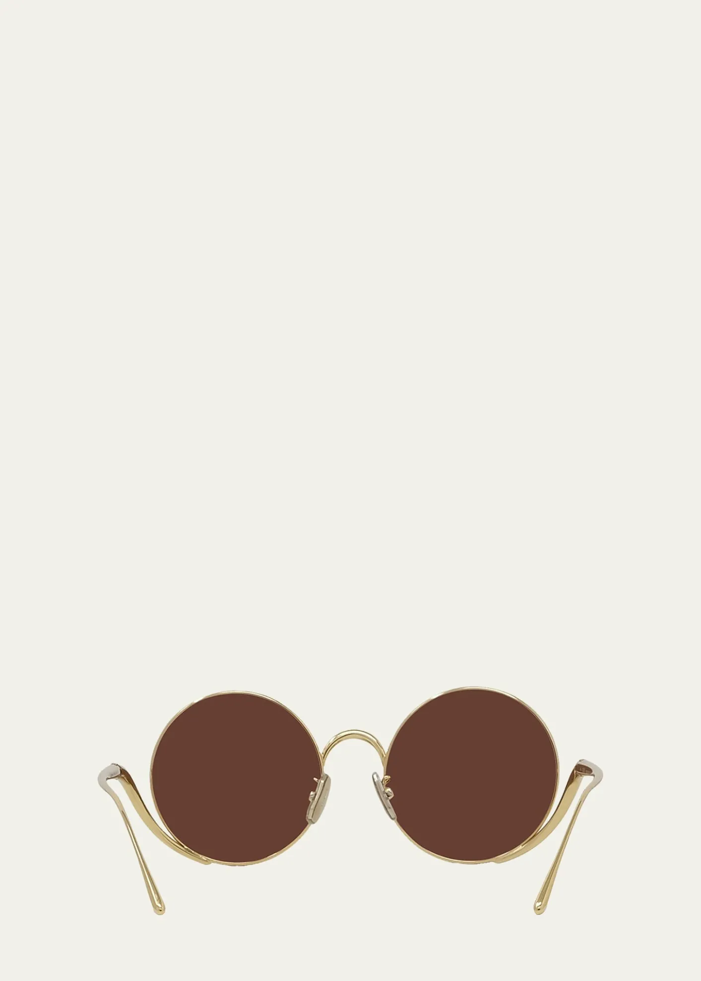 LoeweIsland 50mm Metal Rimless Round Sunglasses
