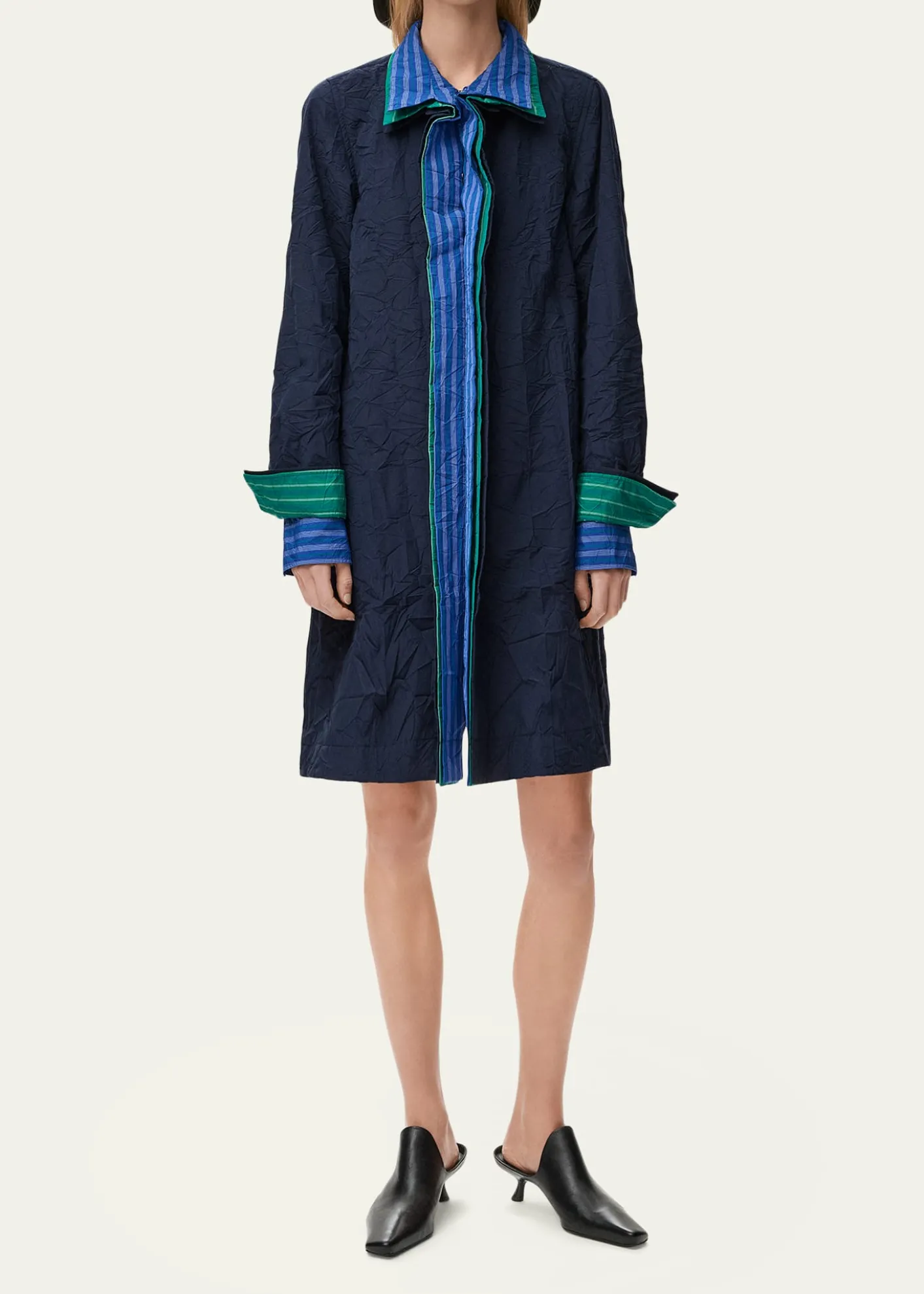 LoeweLayered Collar Long-Sleeve Shirtdress
