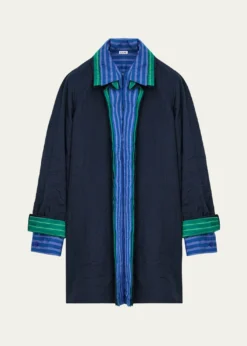 LoeweLayered Collar Long-Sleeve Shirtdress
