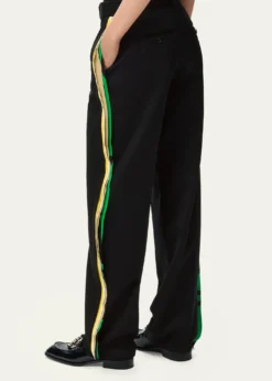 LoeweLayered Side-Stripe Straight-Leg Trousers