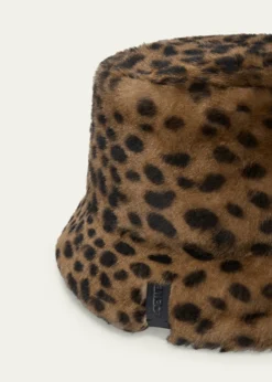 LoeweLeopard-Print Shearling Bucket Hat