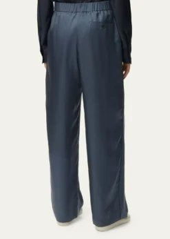 LoeweLogo-Band Satin Wide-Leg Pull-On Pants