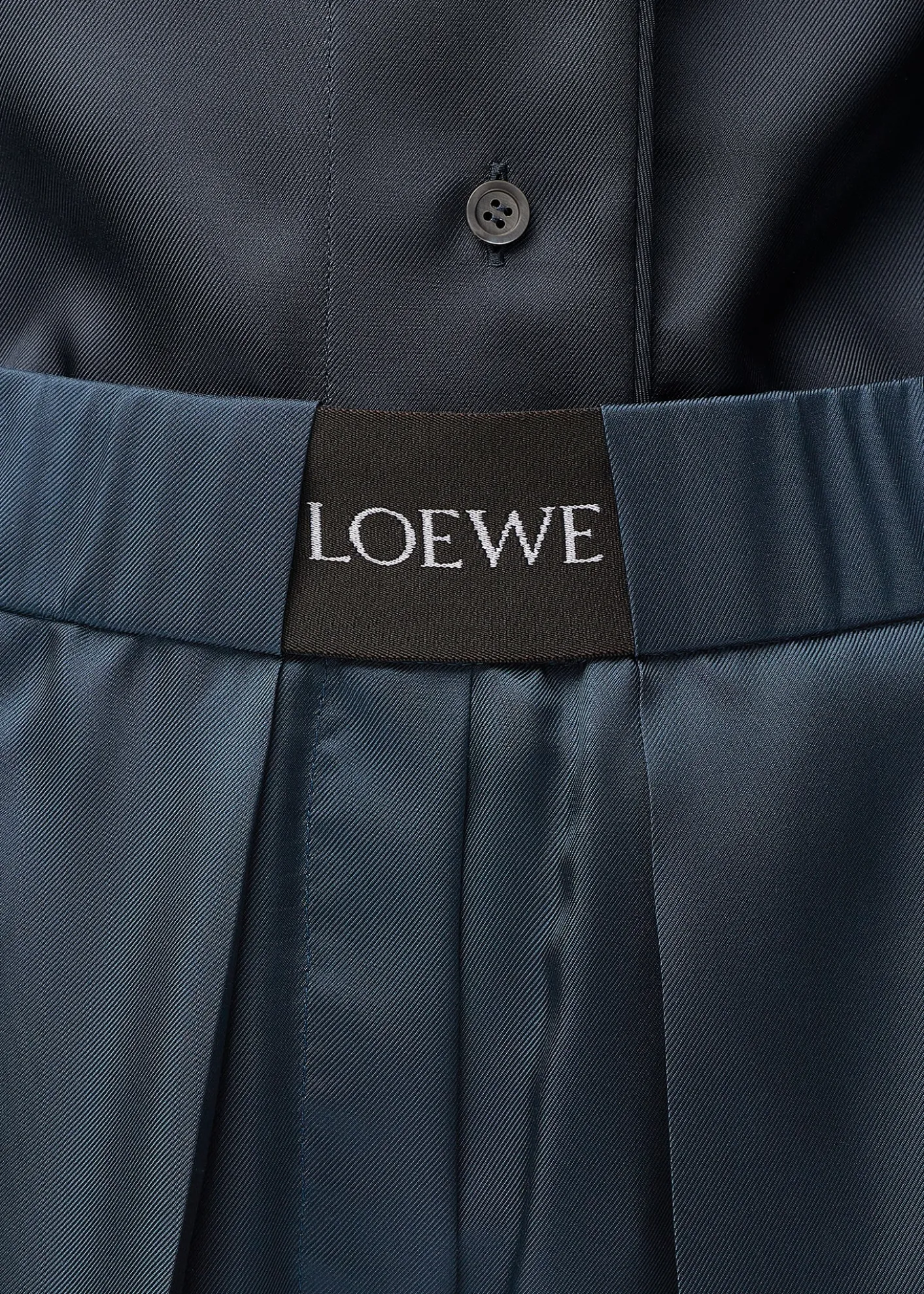 LoeweLogo-Band Satin Wide-Leg Pull-On Pants