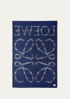 LoeweLogo Check Cashmere Blanket