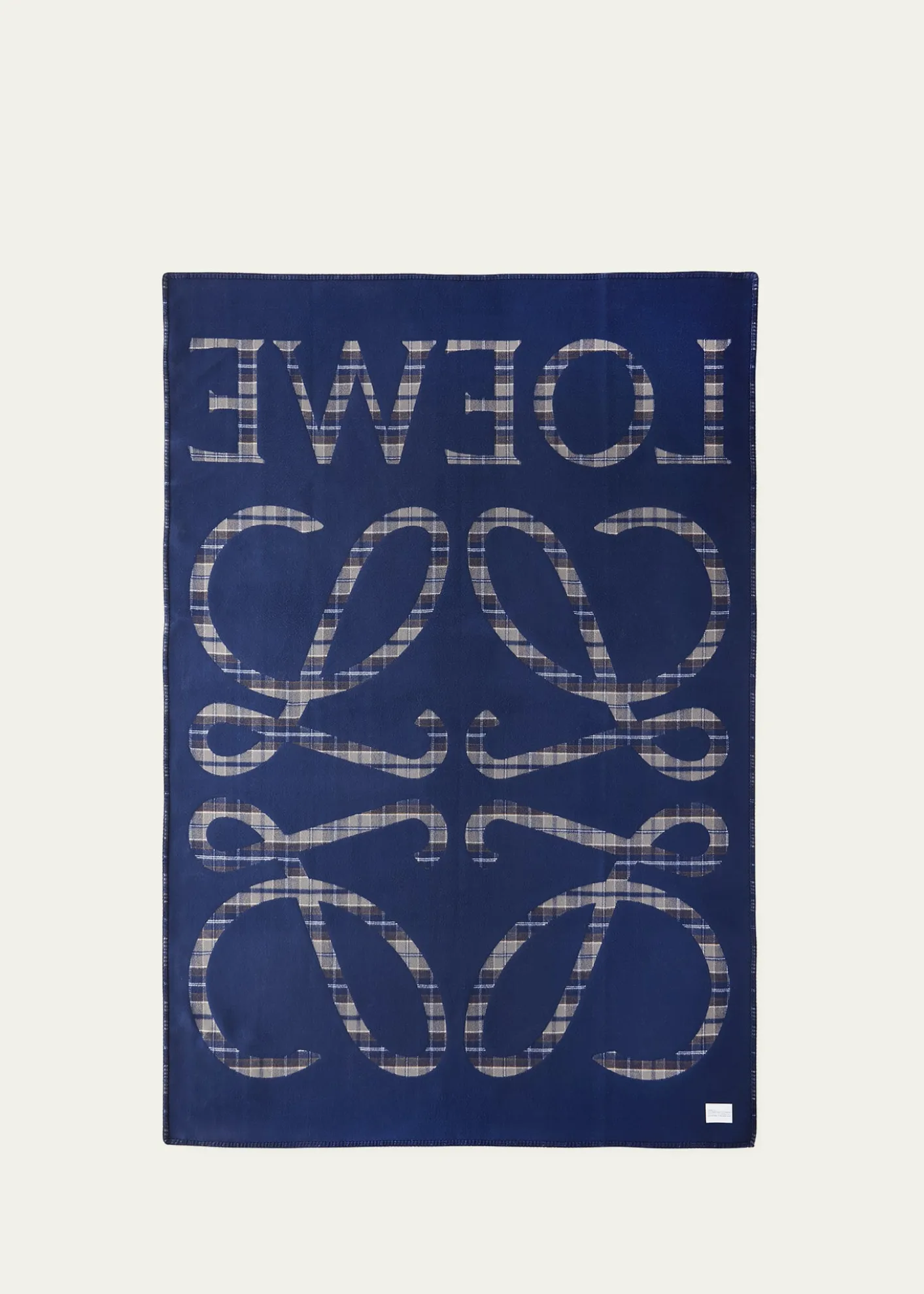 LoeweLogo Check Cashmere Blanket