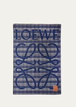 LoeweLogo Check Cashmere Blanket