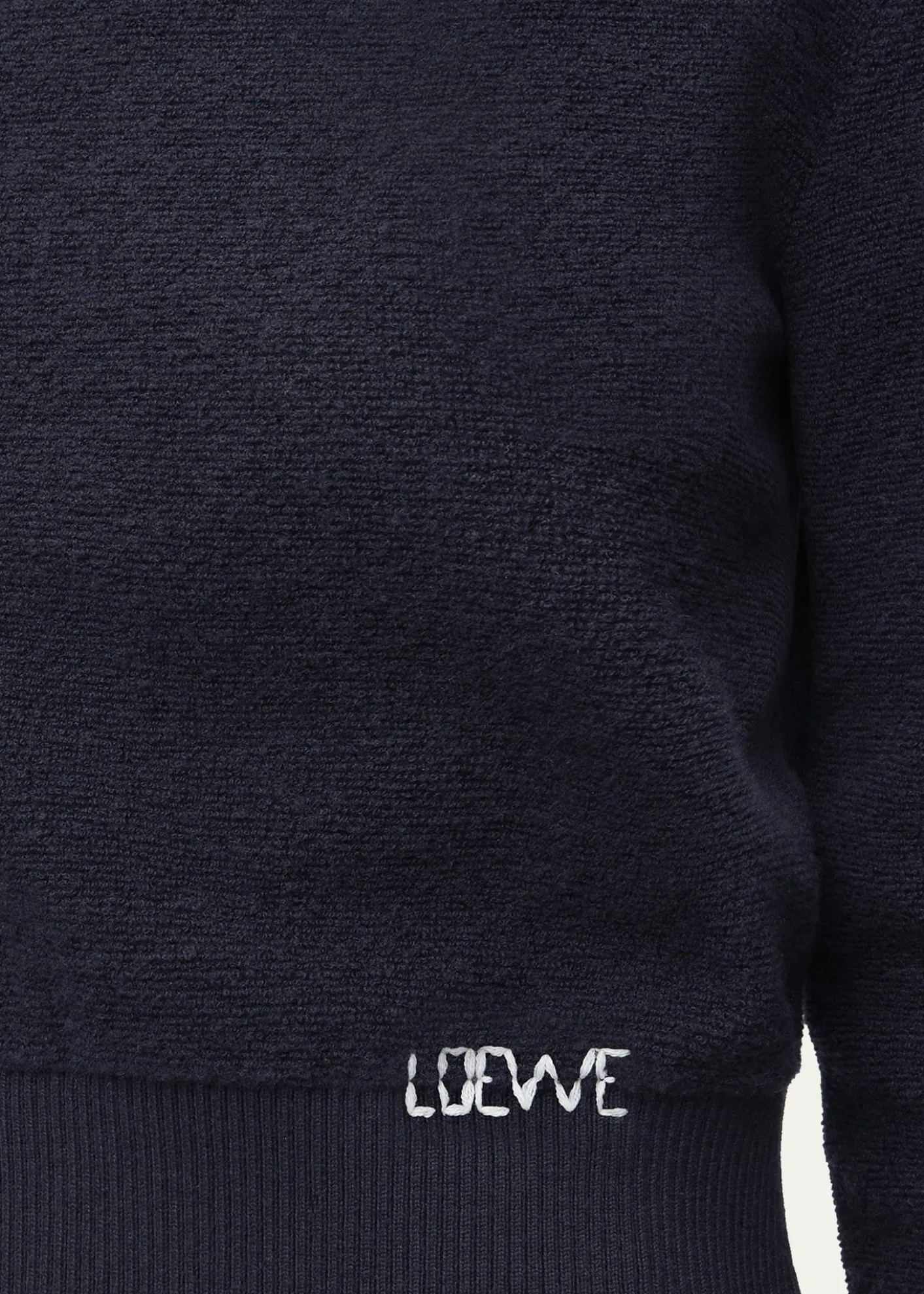 LoeweLogo Embroidered Wool Crewneck Sweater
