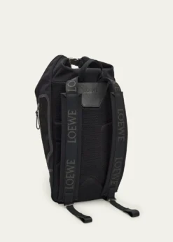 LoeweMen's Flex Roll-Top Canvas & Suede Backpack