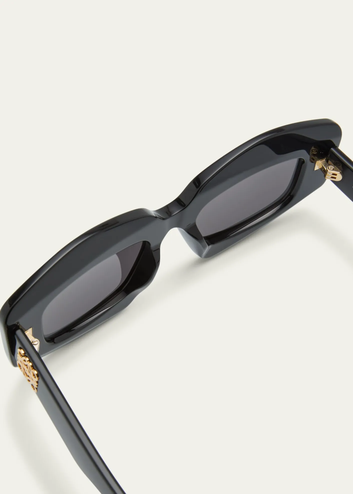 LoeweMen's Anagram Acetate-Nylon Rectangle Sunglasses