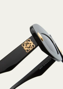 LoeweMen's Anagram Acetate-Nylon Rectangle Sunglasses