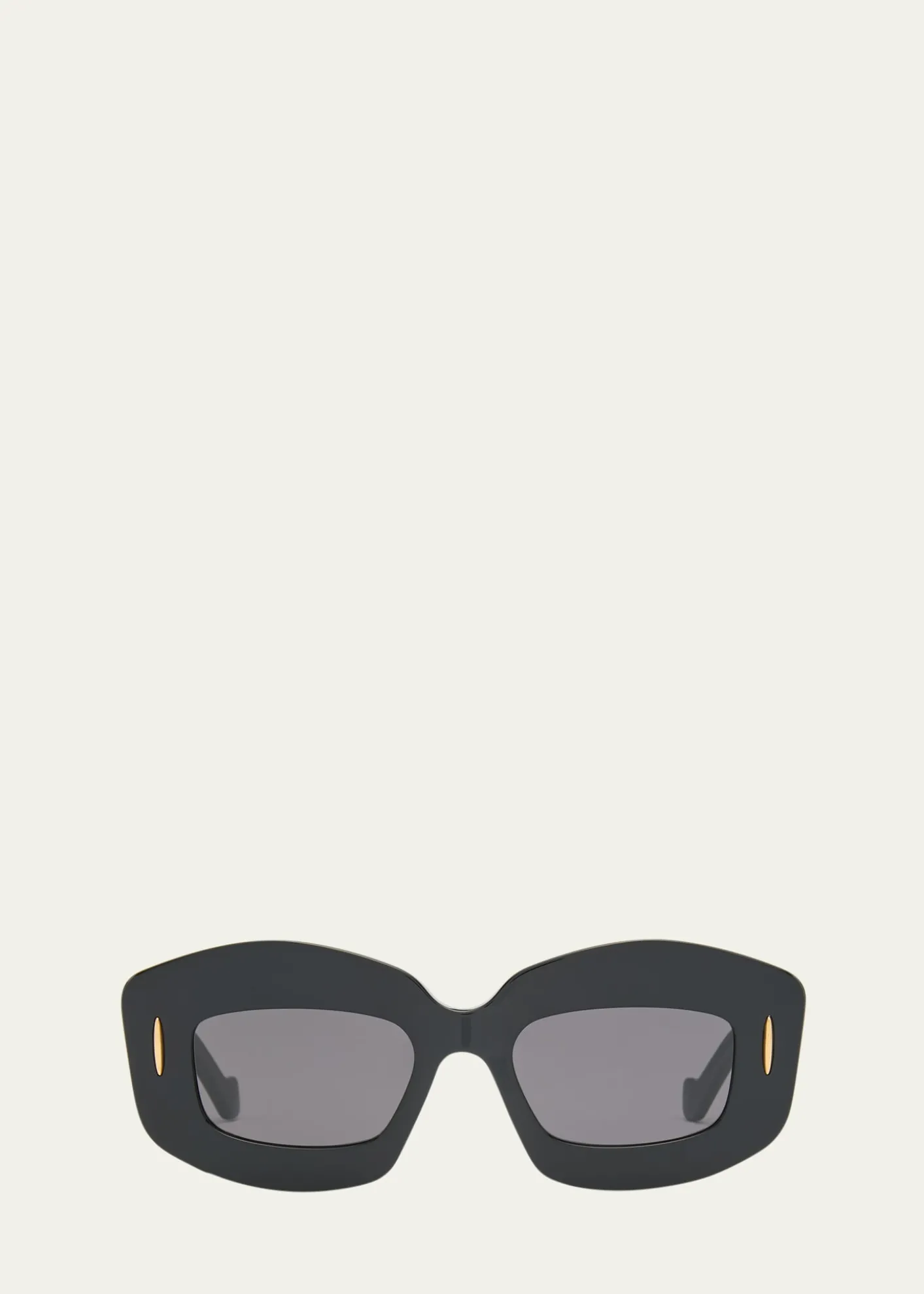 LoeweMen's Anagram Acetate-Nylon Rectangle Sunglasses