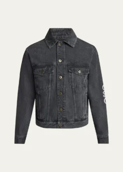 LoeweMen's Anagram Elbow Trucker Jacket