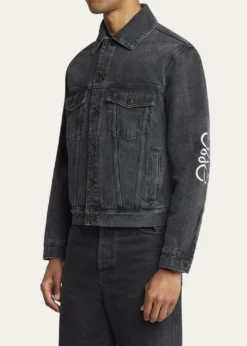 LoeweMen's Anagram Elbow Trucker Jacket