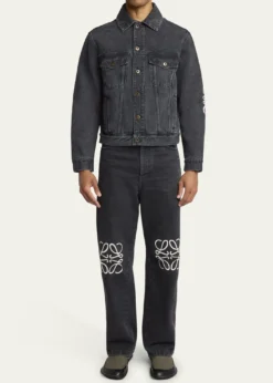 LoeweMen's Anagram Elbow Trucker Jacket