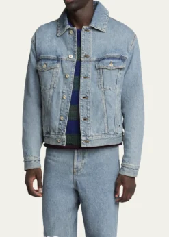 LoeweMen's Anagram Elbow Trucker Jacket