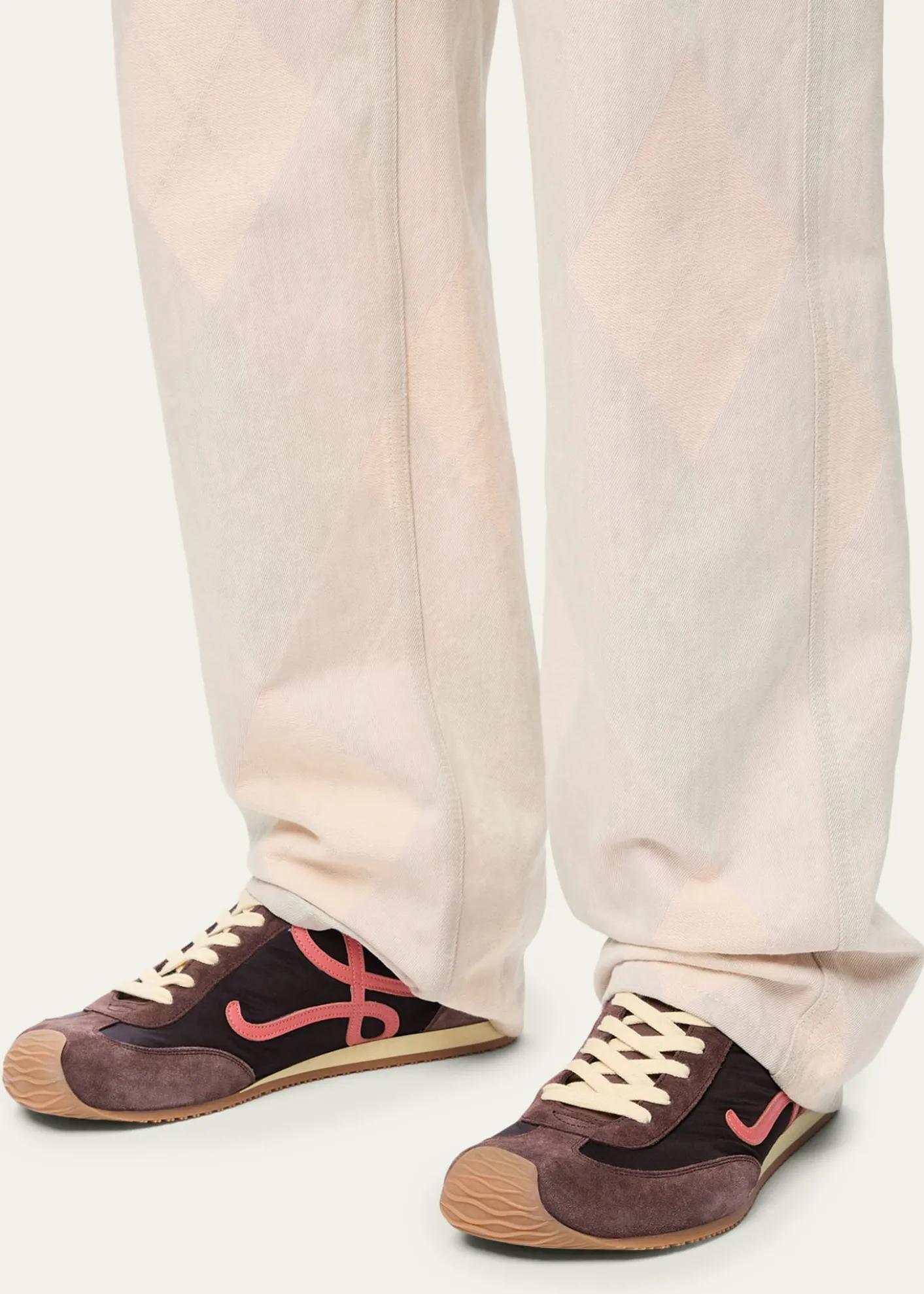 LoeweMen's Ballet Runner 2.0 Nylon & Calfskin Sneakers