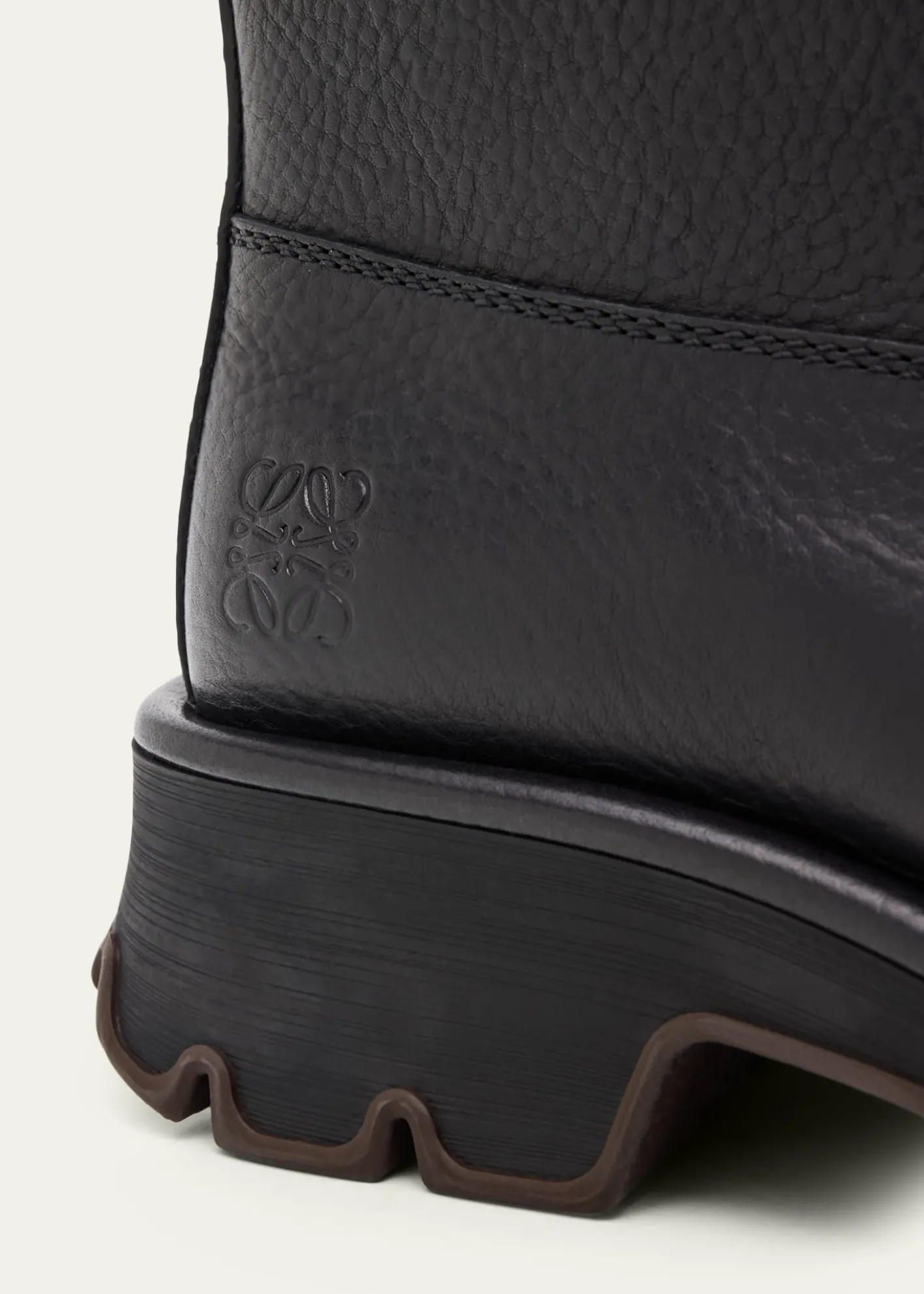 LoeweMen's Bobby Leather Calf-High Boots with Cut-Out Handles