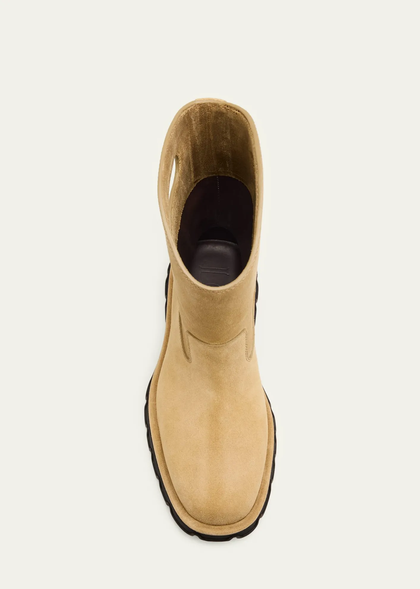 LoeweMen's Bobby Leather Calf-High Boots with Cut-Out Handles