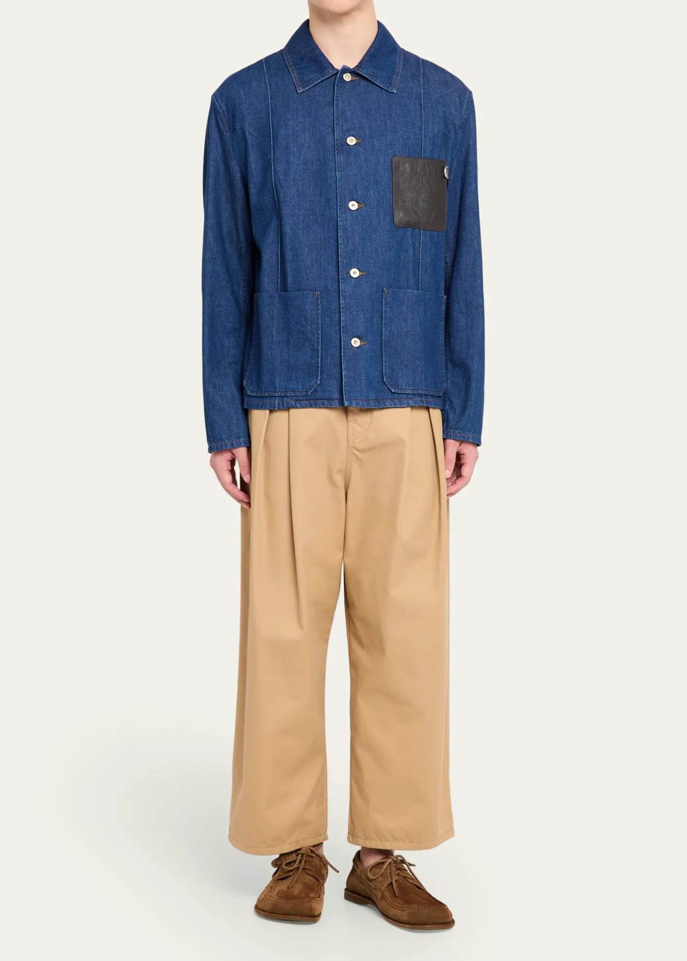 LoeweMen's Campo Suede Flamenco-Knot Boat Shoes
