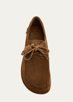 LoeweMen's Campo Suede Flamenco-Knot Boat Shoes