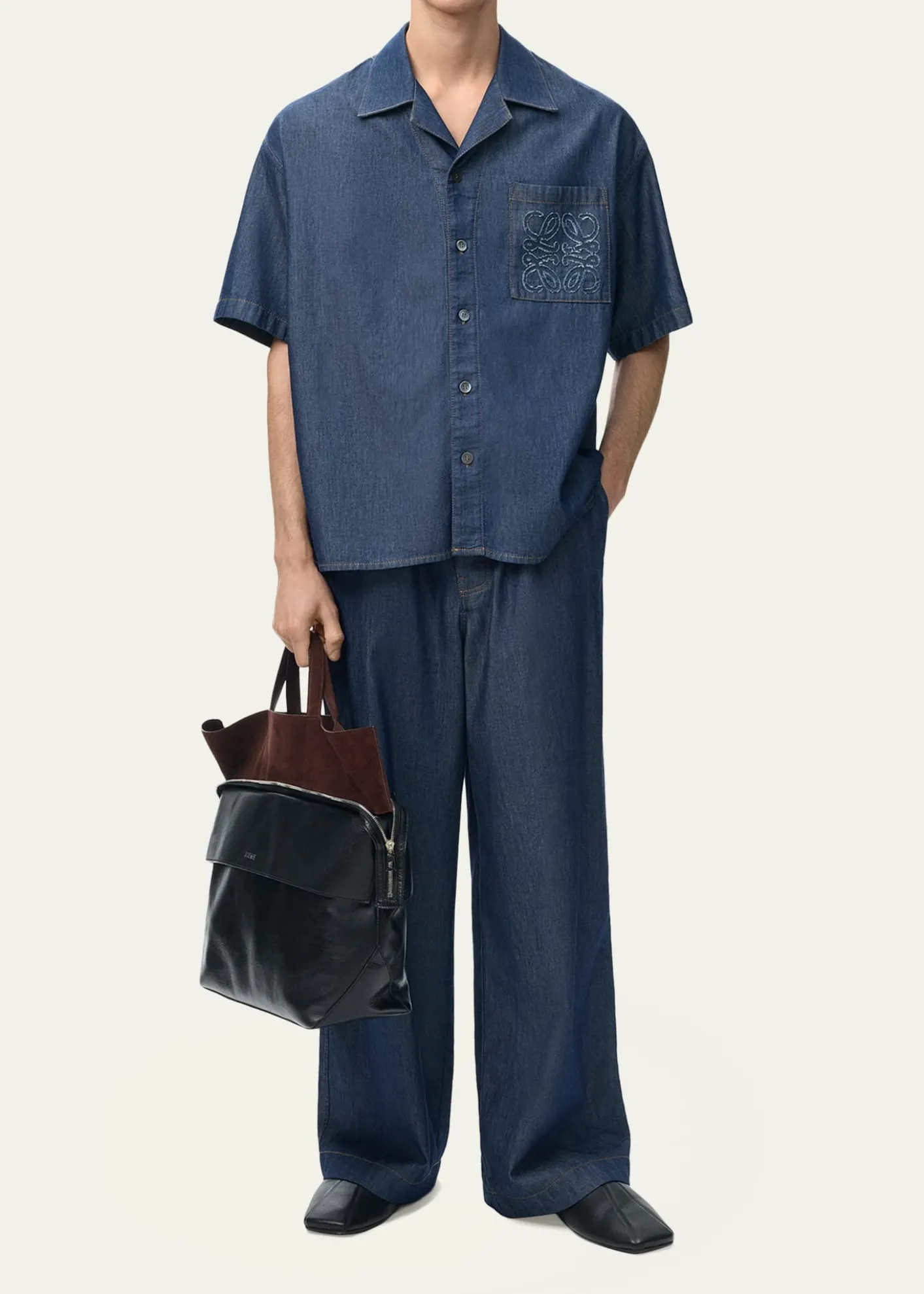 LoeweMen's Denim Drawstring Trousers