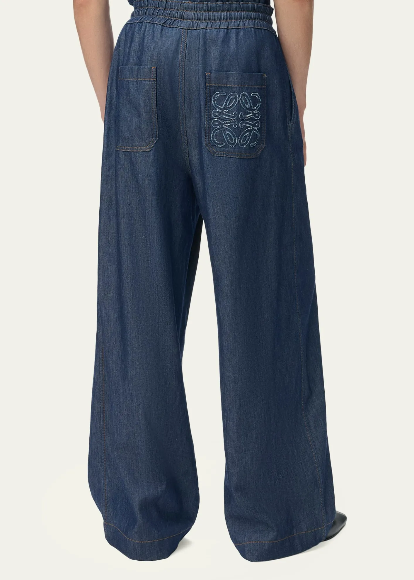 LoeweMen's Denim Drawstring Trousers