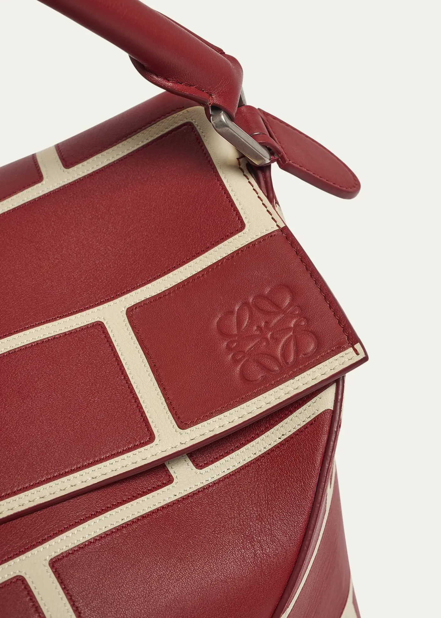 LoeweMen's Large Brick Leather Puzzle Edge Shoulder Bag
