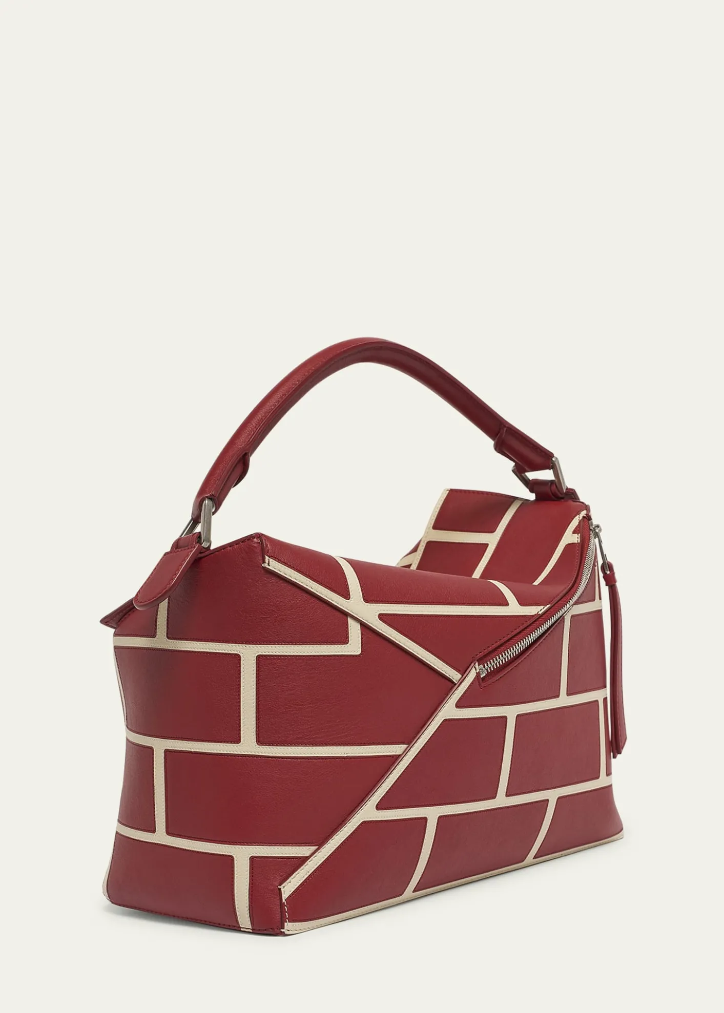 LoeweMen's Large Brick Leather Puzzle Edge Shoulder Bag