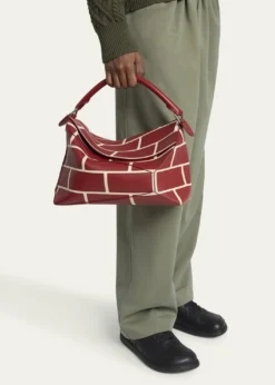 LoeweMen's Large Brick Leather Puzzle Edge Shoulder Bag