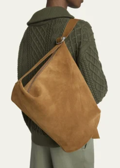 LoeweMen's Loop Medium Suede Bucket Bag