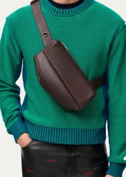 LoeweMen's Puzzle Featherlight Leather Crossbody Bag