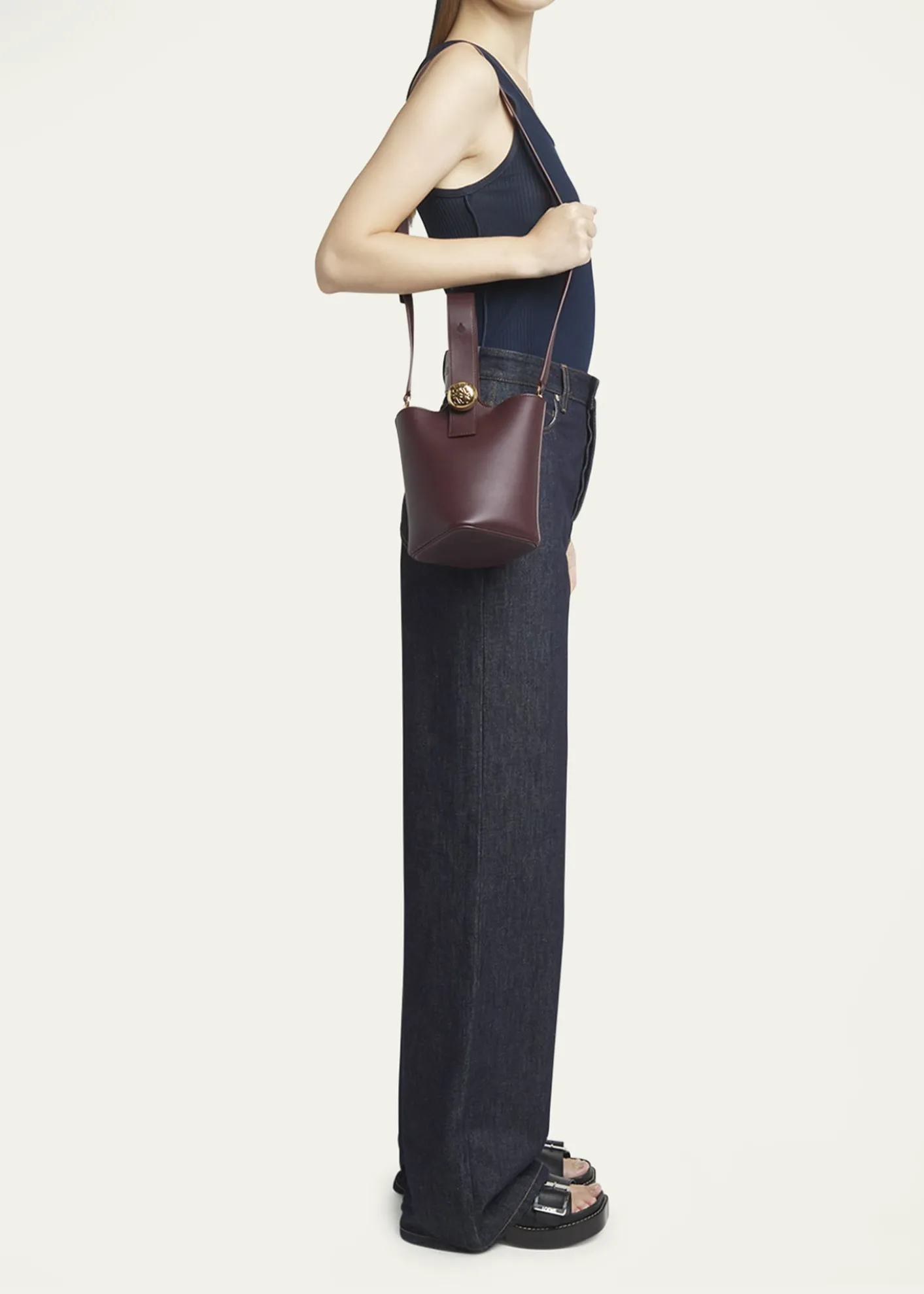 LoeweMini Pebbled Leather Bucket Bag