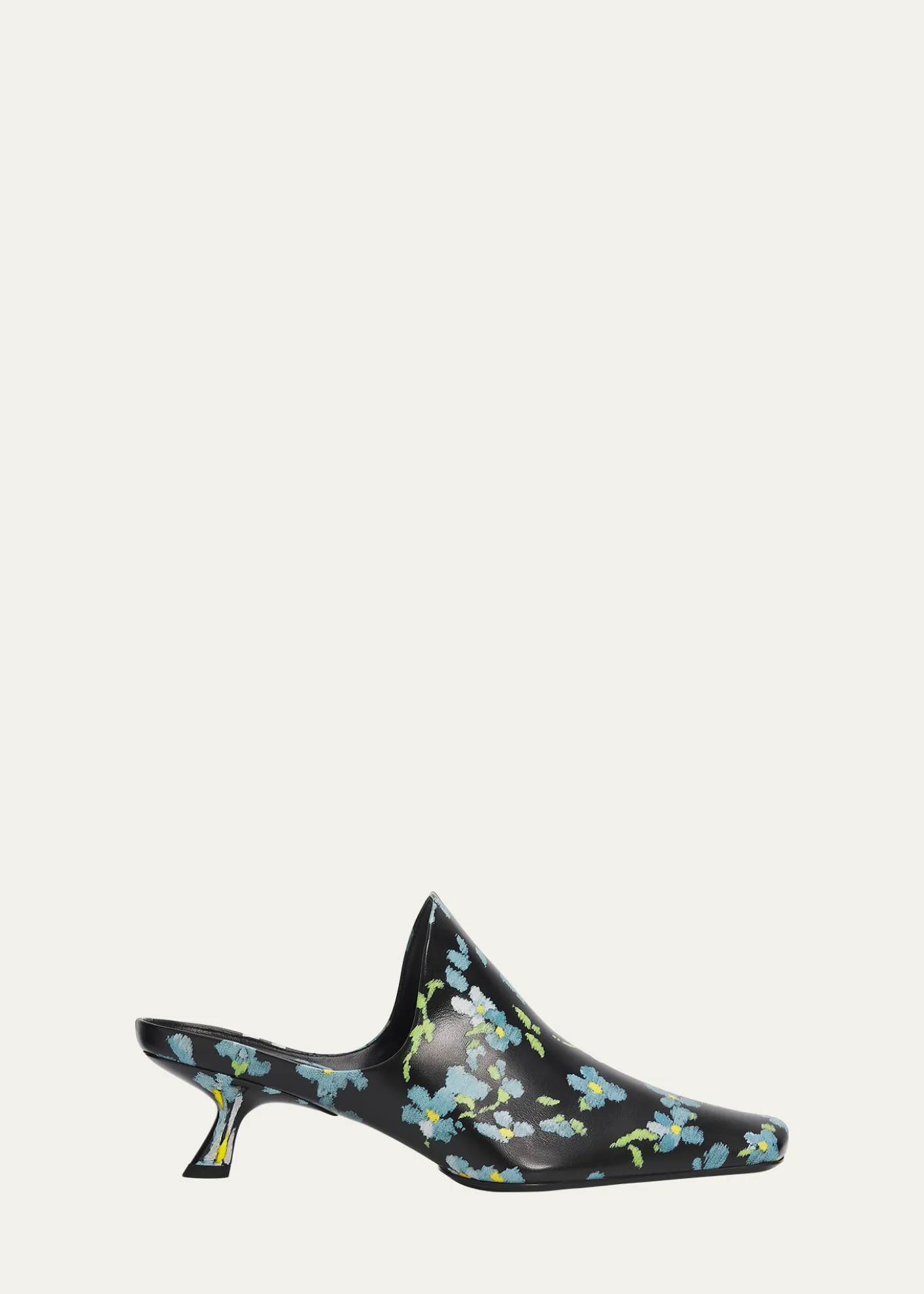 Loewe45mm Emily Floral Leather Mules