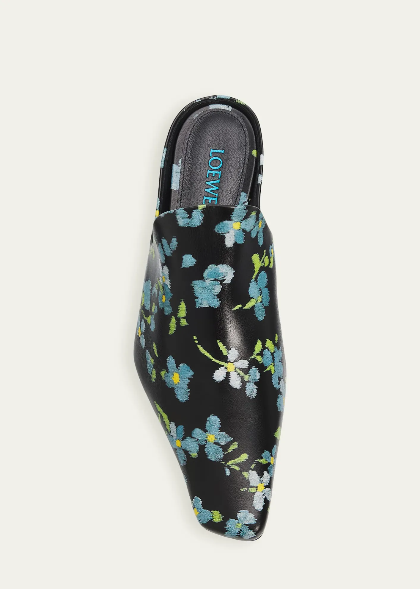 Loewe45mm Emily Floral Leather Mules
