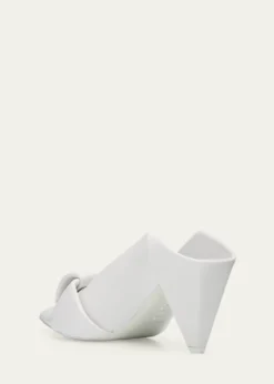Loewe70mm Origami Folded Leather Mule Pumps