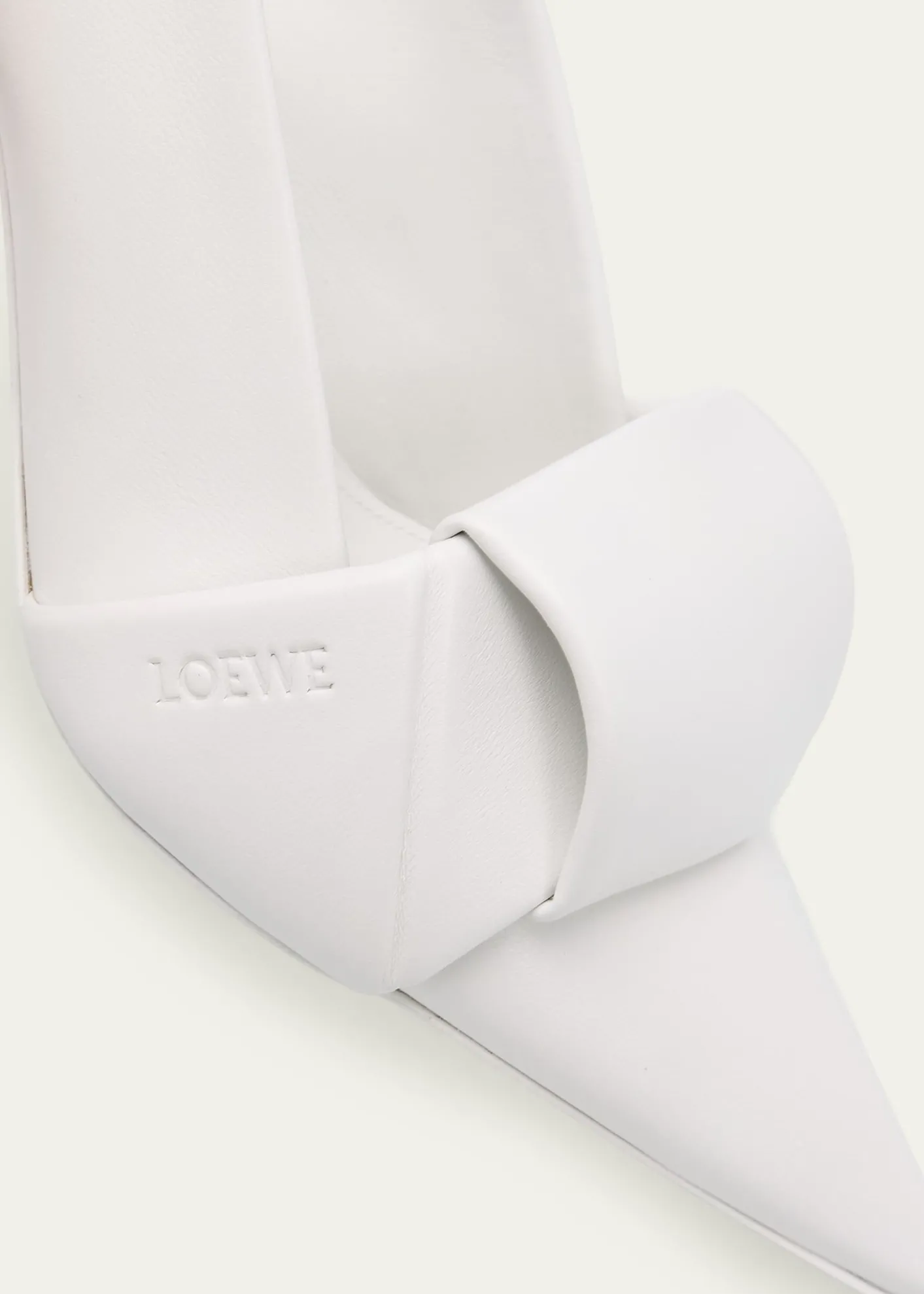 Loewe70mm Origami Folded Leather Mule Pumps