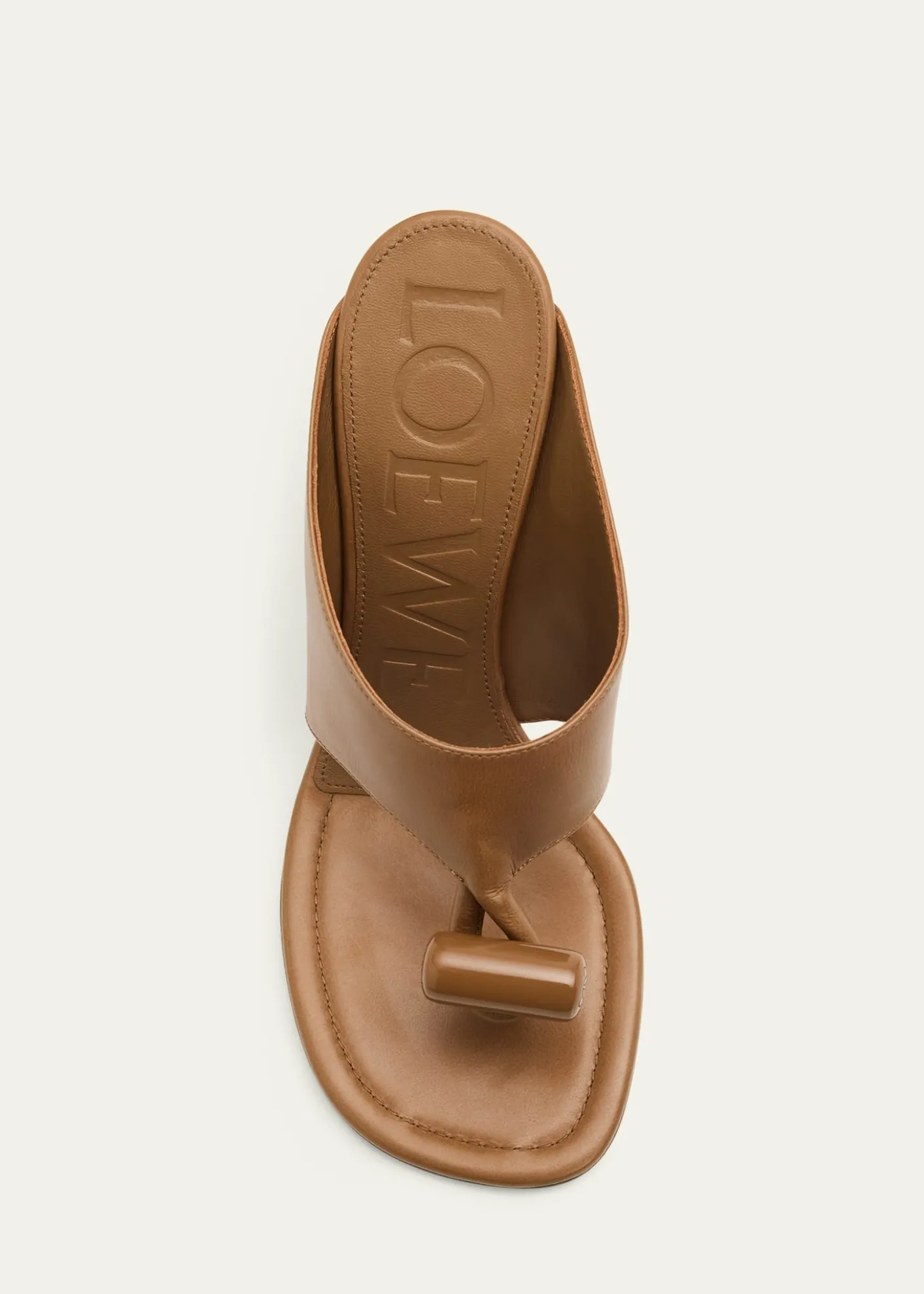 Loewe90mm Toggle Leather Thong Sandals