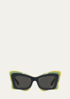 LoeweMulticolor Acetate Butterfly Sunglasses