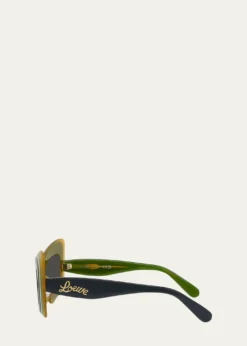 LoeweMulticolor Acetate Butterfly Sunglasses