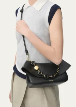 LoeweOla Medium Shoulder Bag in Calfskin Leather