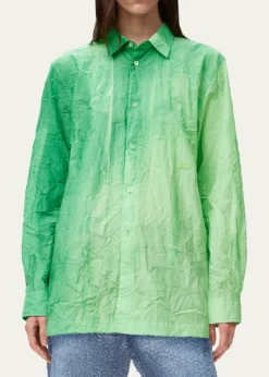 LoeweOmbre Crinkled Cotton Button-Down Shirt