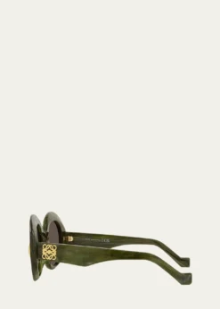 LoeweOval Acetate Sunglasses W/ Anagram