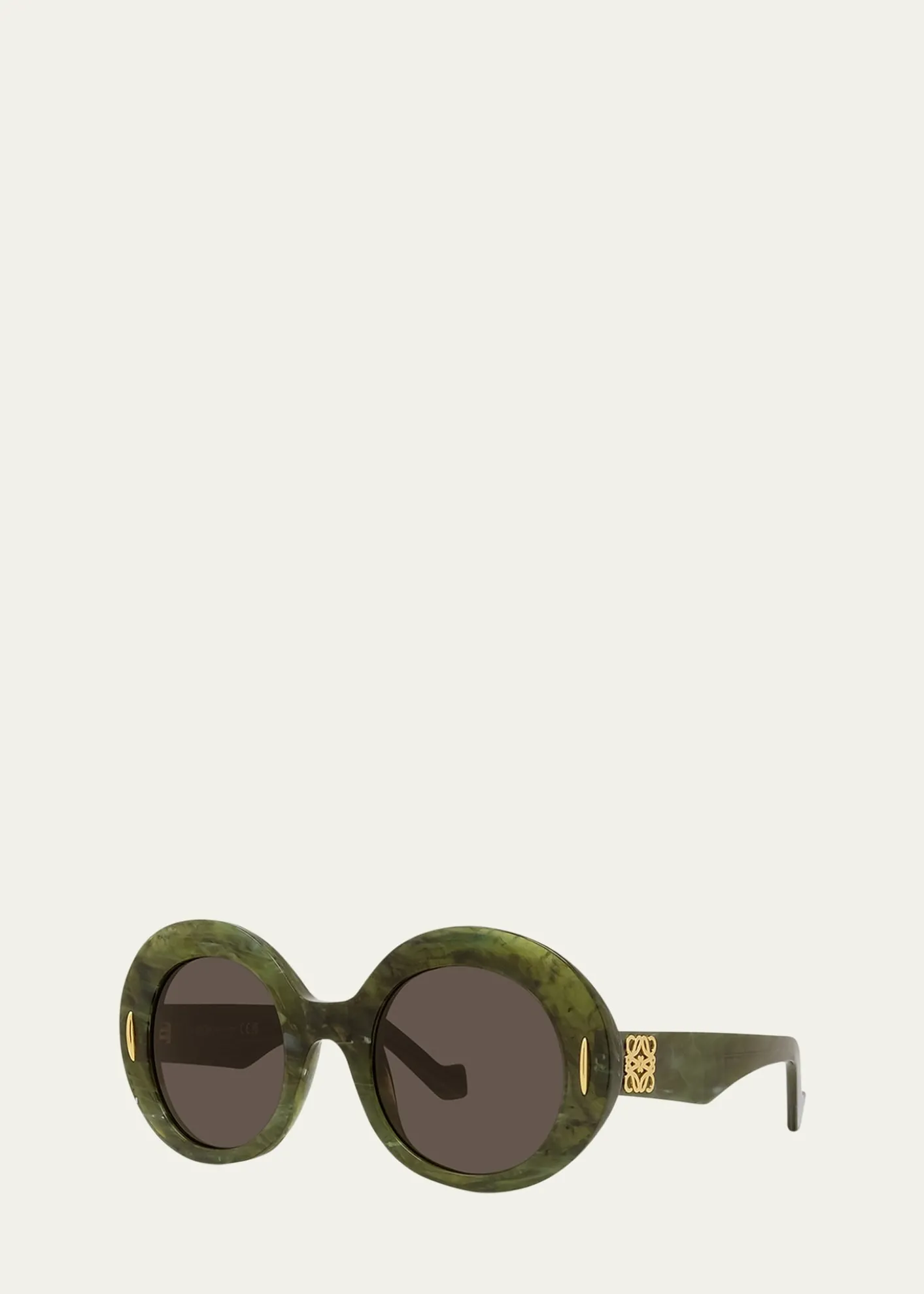 LoeweOval Acetate Sunglasses W/ Anagram