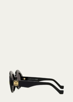 LoeweOval Acetate Sunglasses W/ Anagram