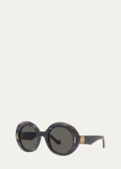 LoeweOval Acetate Sunglasses W/ Anagram