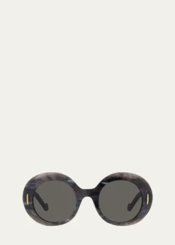 LoeweOval Acetate Sunglasses W/ Anagram