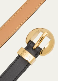 LoewePebble Leather Skinny Belt
