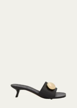 LoewePebble Leather Slide Sandals