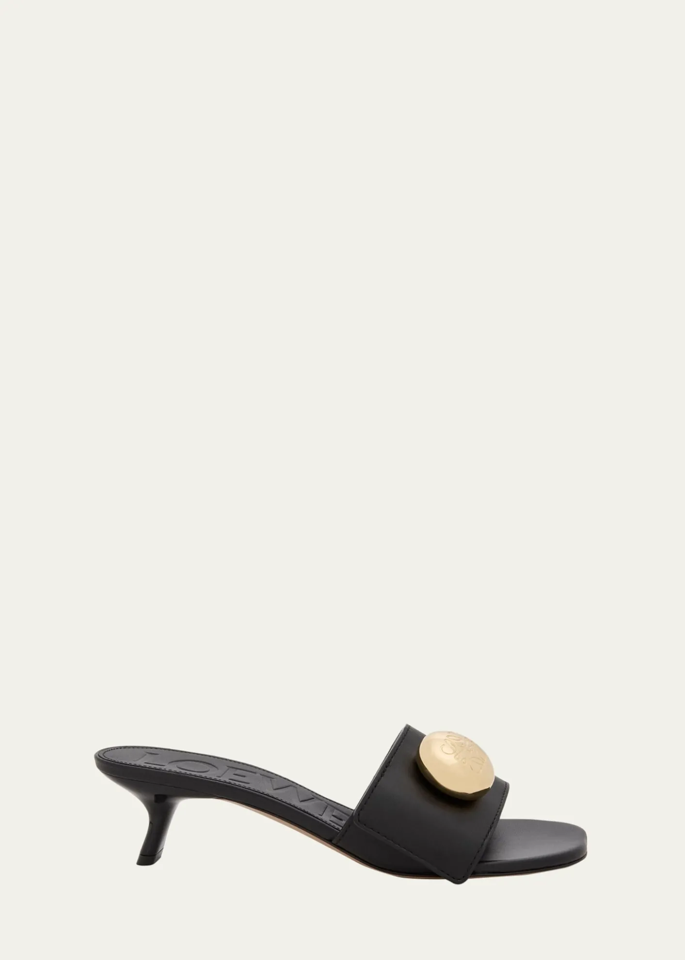 LoewePebble Leather Slide Sandals